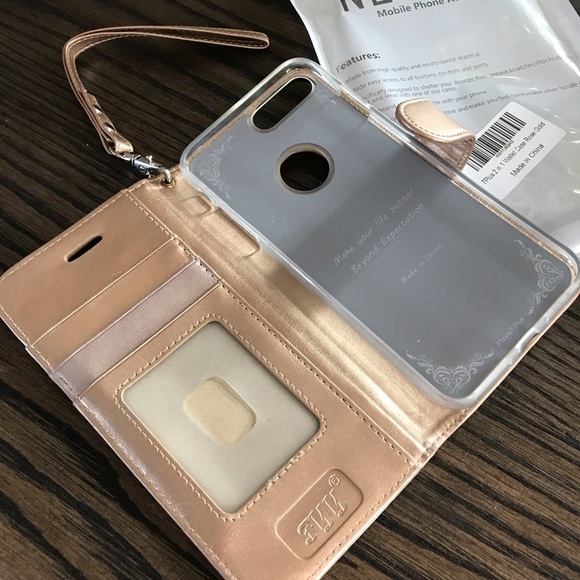 7 Plus iPhone 2 in 1 Wallet Case Rose Gold Vofolen - Picture 6 of 8